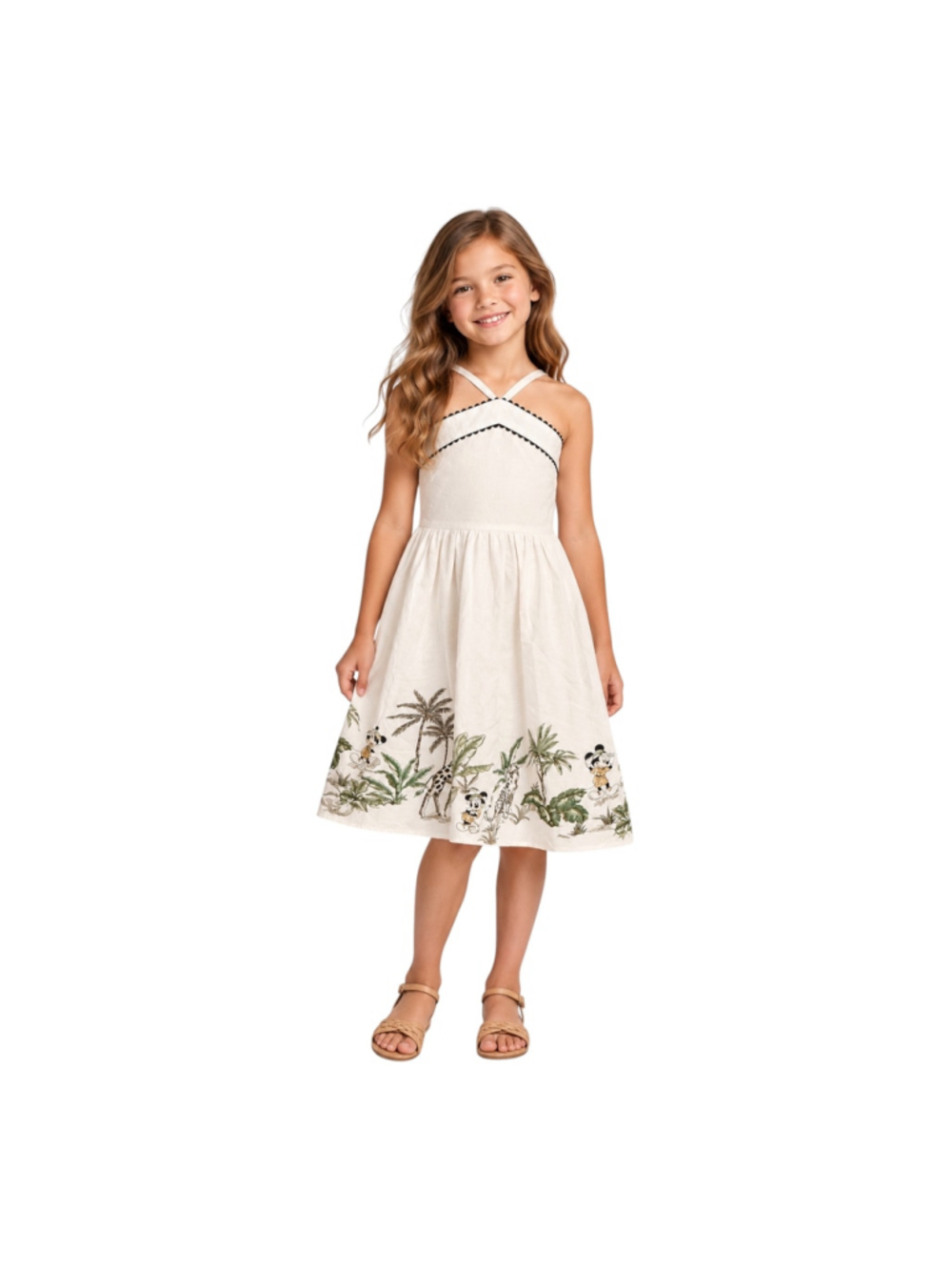 Disney x Janie and Jack Minnie Mickey Safari Explorer Dress Girls 8